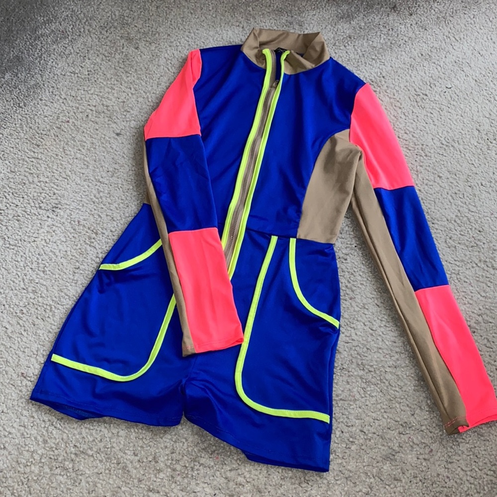 One piece multi color romper